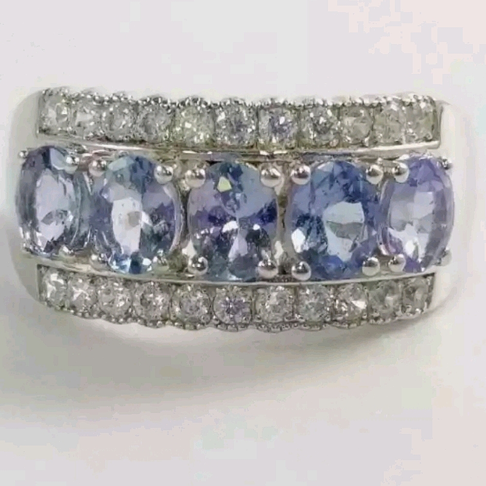 GENUINE BLUE TOURMALINE INDICOLITE .925 RING - Picture 3 of 15